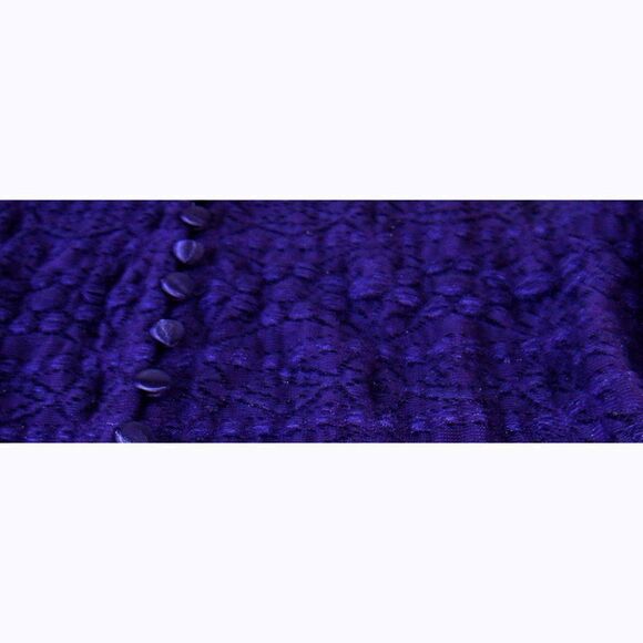 Alfani Purple lace L/S top - Picture 3 of 4